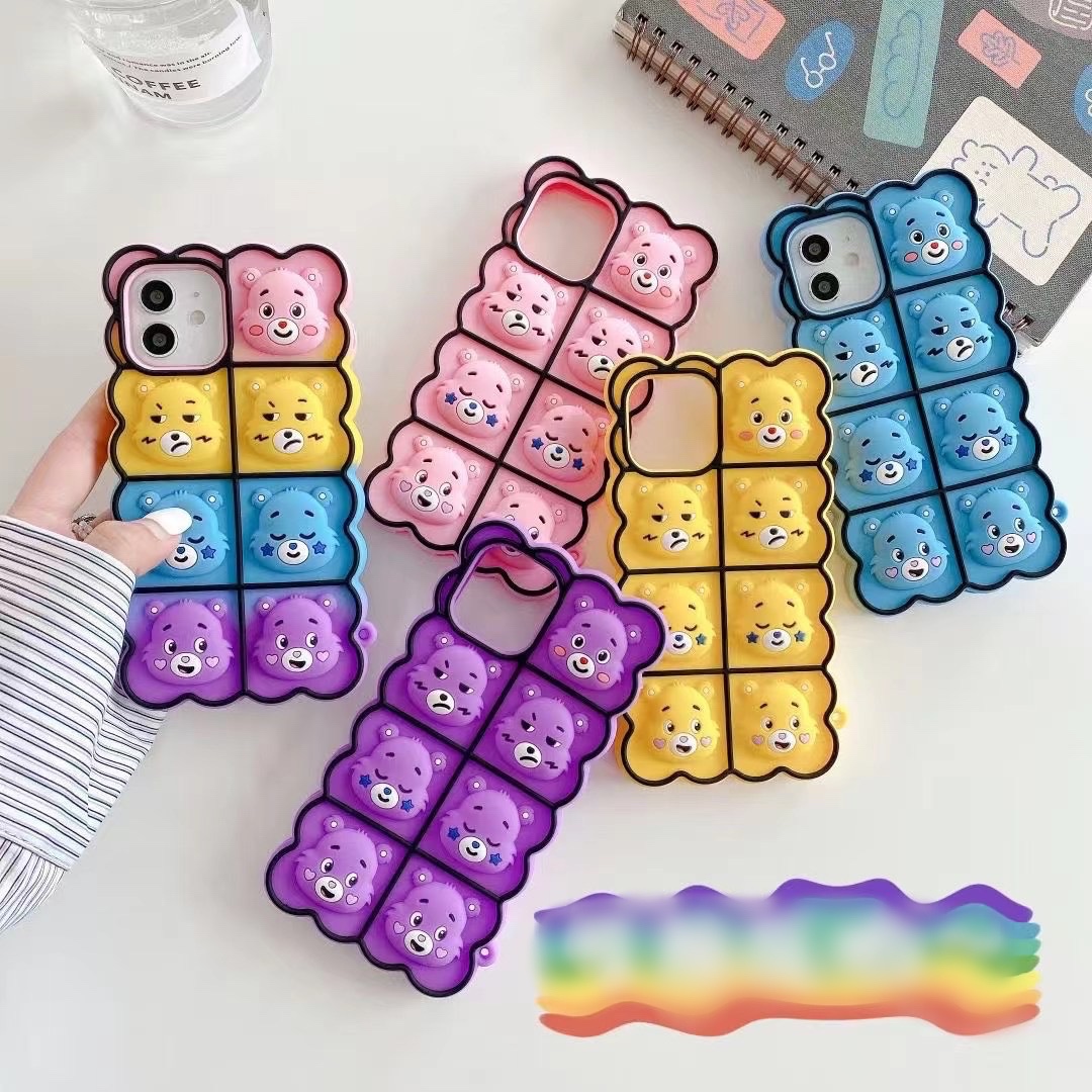 Fashion Designer iphone case push bubble bear silicone phone cases for iphone 7/8Plus XR X XS 11 11Pro Max 12mini 12Pro small simple dimple wholesale fast ship, Yellow
Fashion Designer iphone case push bubble bear silicone phone cases for iphone 7/8Plus XR X XS 11 11Pro Max 12mini 12Pro small simple dimple wholesale fast ship, Yellow