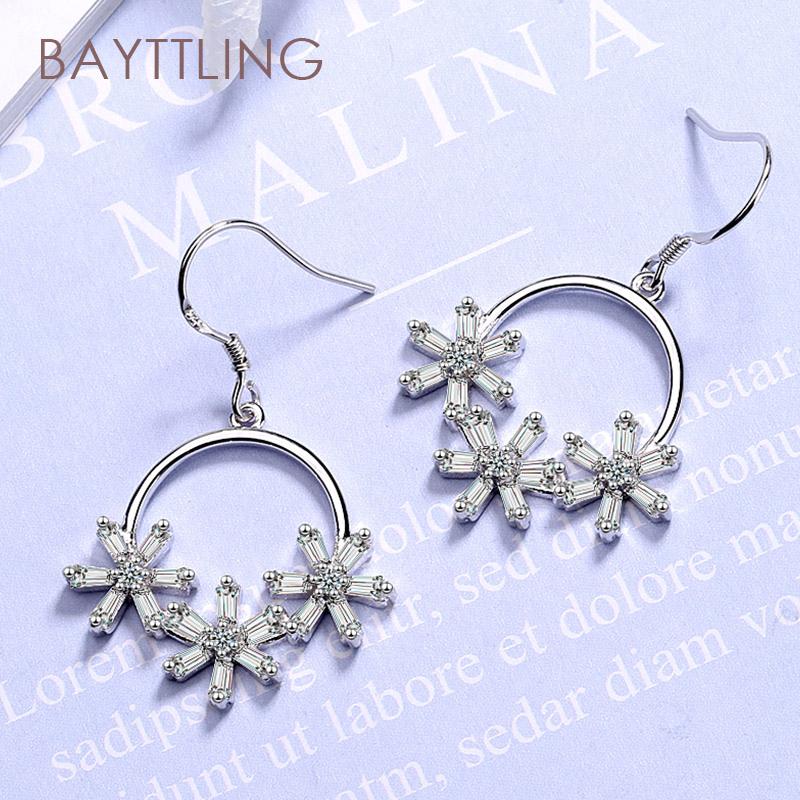 Dangle & Chandelier BAYTTLING 35MM 925 Sterling Silver Elegant Round Snowflake Zircon Drop Earrings For Women Fashion Wedding Jewelry Gifts
Dangle & Chandelier BAYTTLING 35MM 925 Sterling Silver Elegant Round Snowflake Zircon Drop Earrings For Women Fashion Wedding Jewelry Gifts