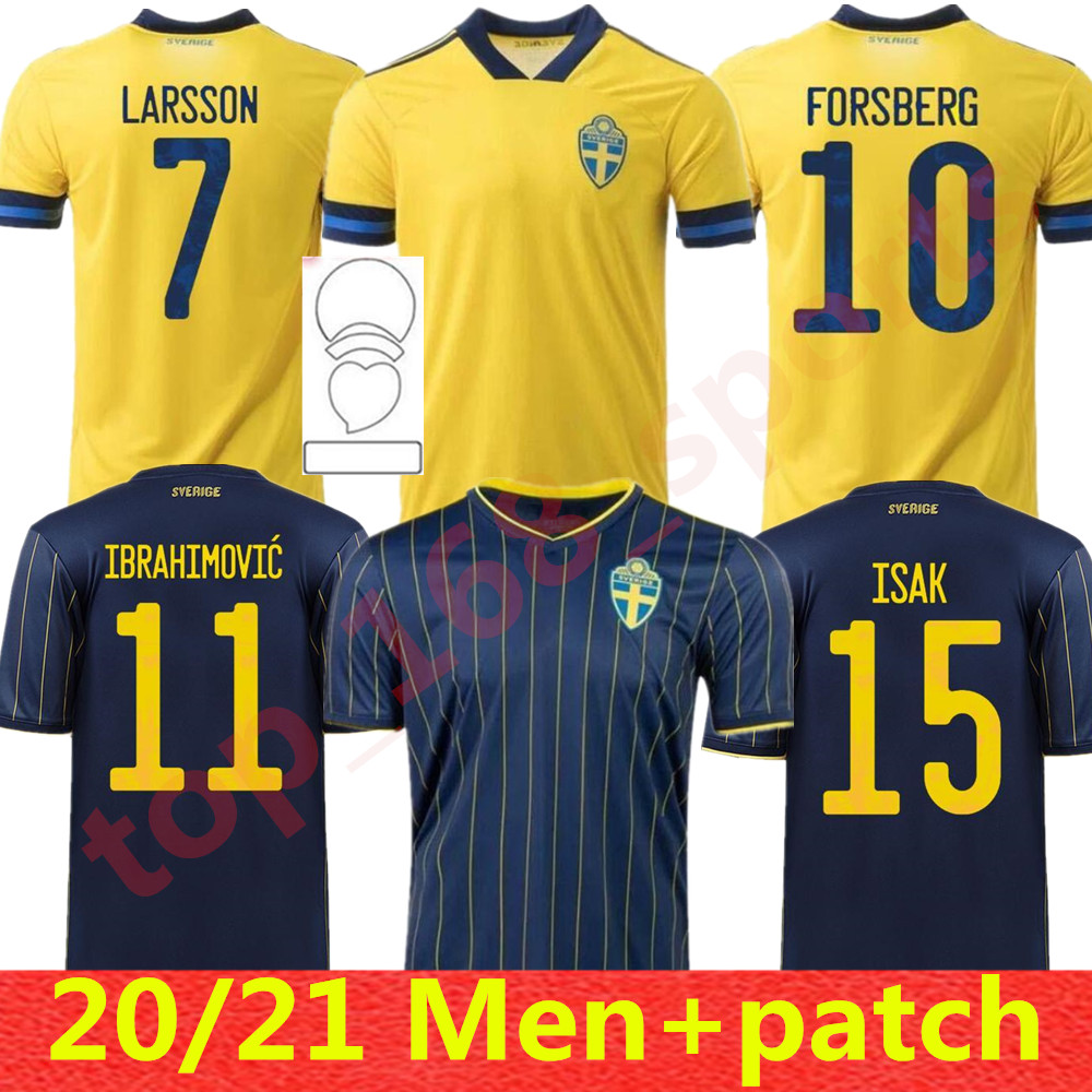 2021 Sweden soccer Jersey Home away Ibrahimovic KULUSEVSKI BERG FORSBERG LARSSON TANKOVIC ISAK CLAESSON Football shirt Fans, Black;yellow
2021 Sweden soccer Jersey Home away Ibrahimovic KULUSEVSKI BERG FORSBERG LARSSON TANKOVIC ISAK CLAESSON Football shirt Fans, Black;yellow