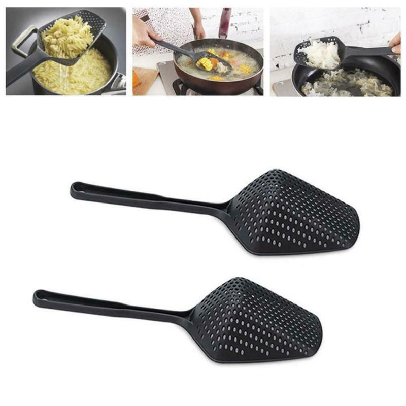 1 PC Kitchen Nylon Soup Spoon Ladle Anti-scald Skimmer Strainer Fry Food Mesh Portable Filter Home Kitchen Accessories