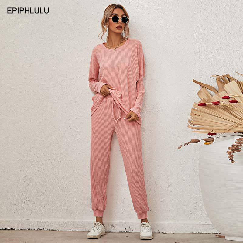 2021 Autumn Knitted Pajama Set Women Homewear Loose Loungewear Lounge Wear Sleepwear Women Pjs Long Sleeve Sleep Wear Ladies, White
2021 Autumn Knitted Pajama Set Women Homewear Loose Loungewear Lounge Wear Sleepwear Women Pjs Long Sleeve Sleep Wear Ladies, White
