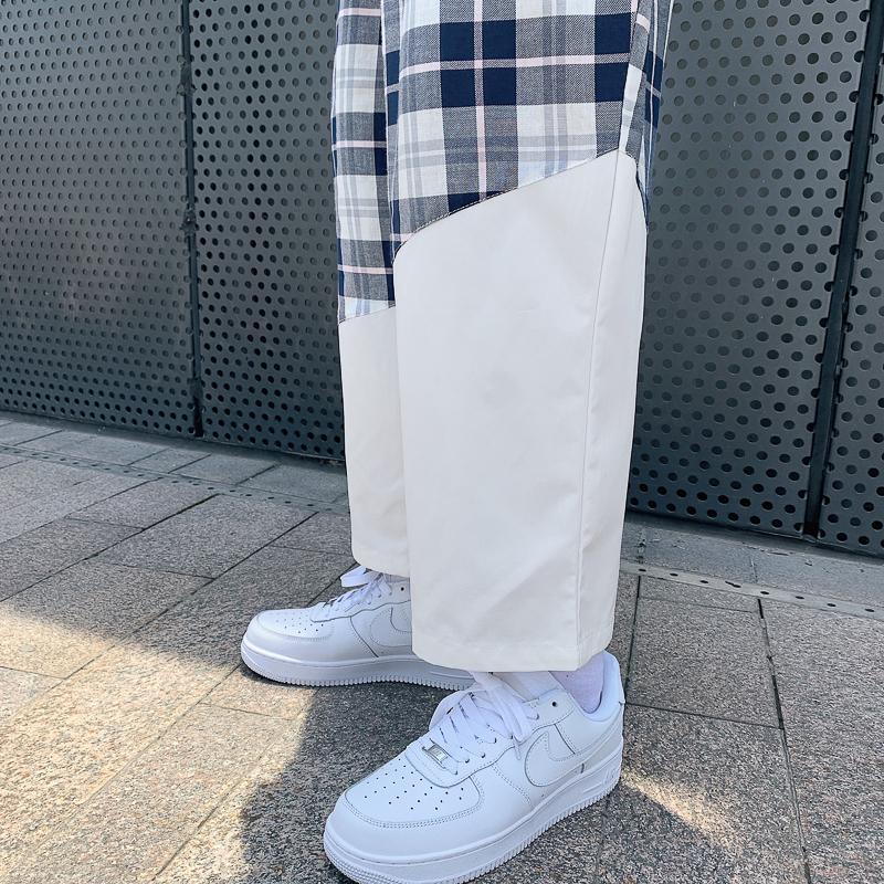 Men Lattice Printing Sport Jogging Pants Fitness Training Loose Breathable Straight Trousers Workout Tennis Sweatpants Men's