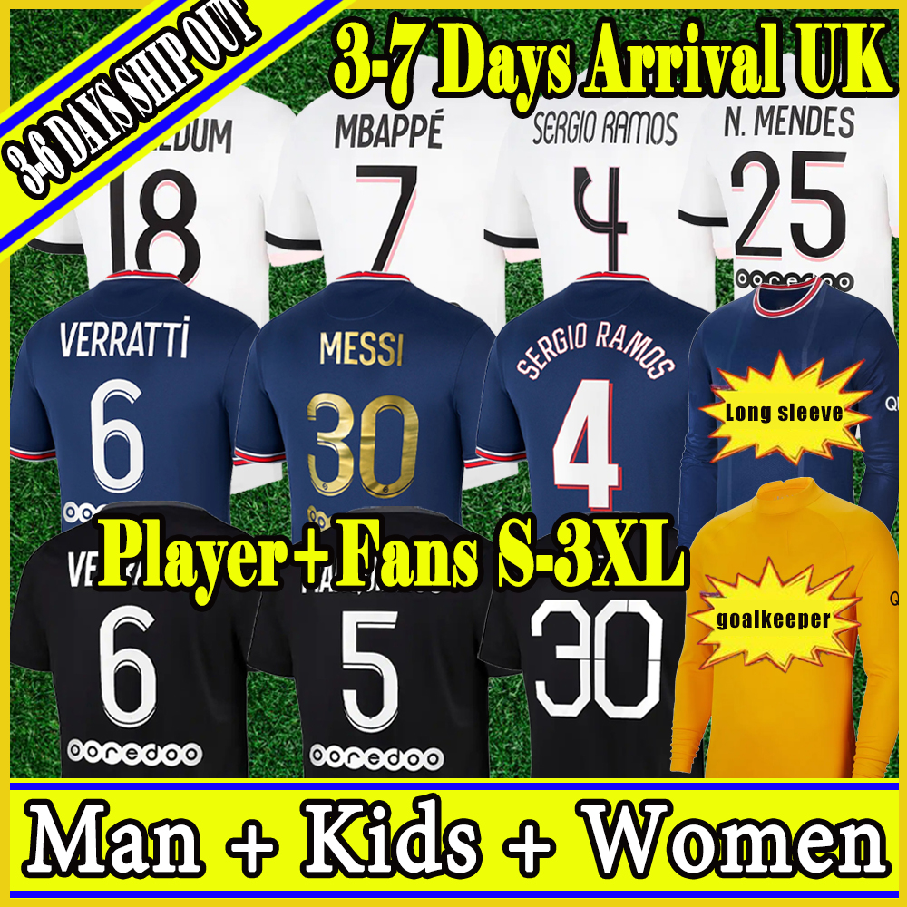 2021 2022 MBAPPE Soccer Jerseys HAKIMI KEAN RAMOS 21 22 Maillots De Football Shirt Messi Jersey Men Kids Kit Uniforms Long sleeve Enfants Ma, Black;yellow
2021 2022 MBAPPE Soccer Jerseys HAKIMI KEAN RAMOS 21 22 Maillots De Football Shirt Messi Jersey Men Kids Kit Uniforms Long sleeve Enfants Ma, Black;yellow