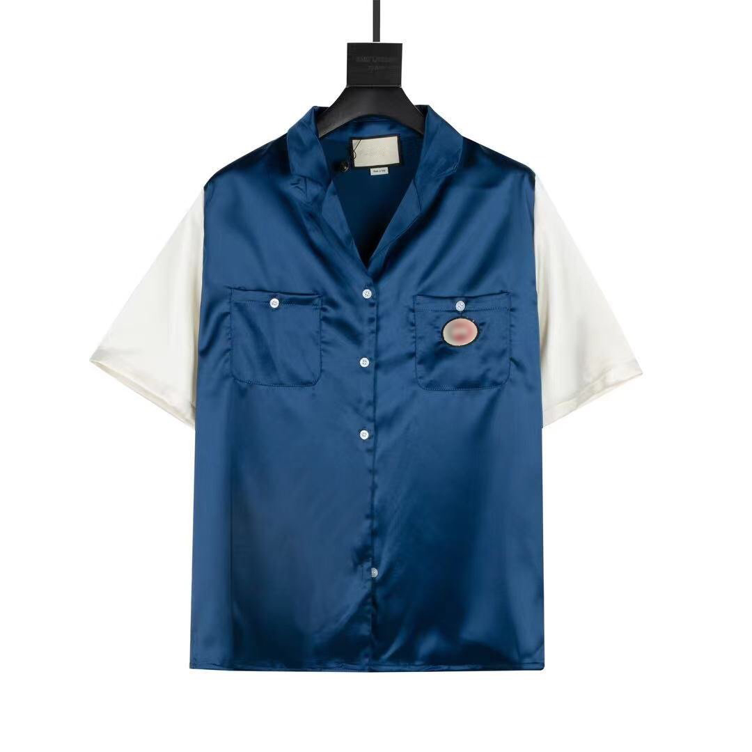 21ss European spring and summer latest fashion male designer stitching short shirt Italian high-quality aristocratic men's silky fabric, White;black
21ss European spring and summer latest fashion male designer stitching short shirt Italian high-quality aristocratic men's silky fabric, White;black