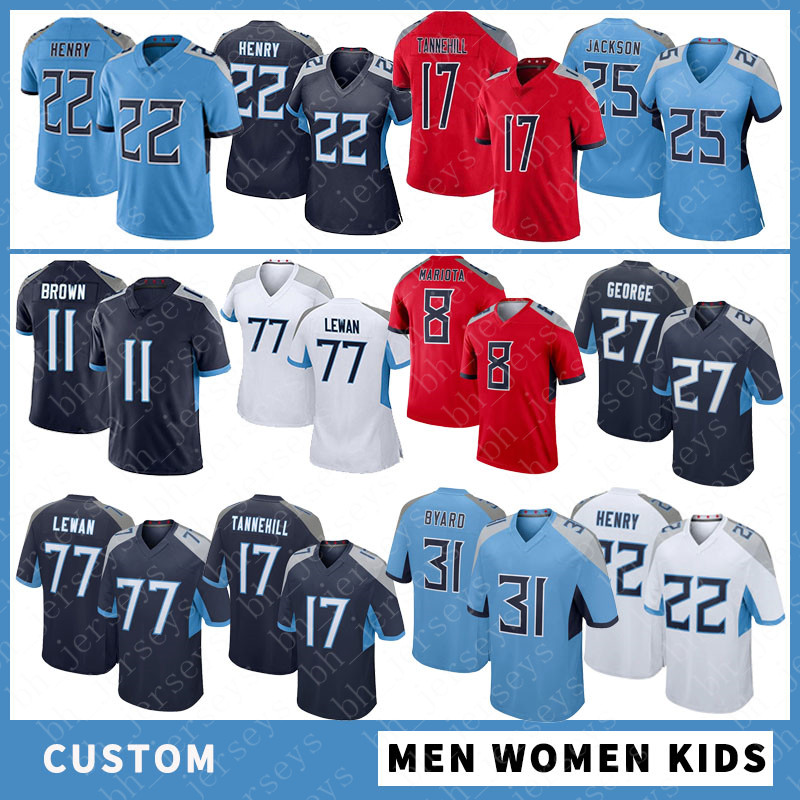 22 Derrick Henry Custom Men Women Kids Football Jerseys 11 AJ Brown 17 Ryan Tannehill 31 Kevin Byard 77 Taylor Lewan 27 Eddie George 99 Clowney High quality Stitched, Shown
22 Derrick Henry Custom Men Women Kids Football Jerseys 11 AJ Brown 17 Ryan Tannehill 31 Kevin Byard 77 Taylor Lewan 27 Eddie George 99 Clowney High quality Stitched, Shown