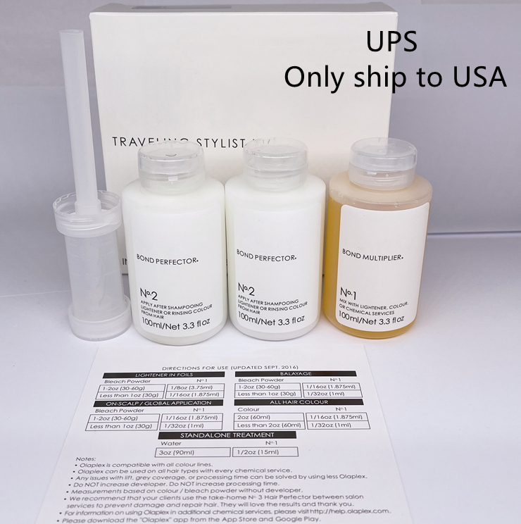 Traveling Stylish Kit No.1 No.2 Bond Multiplier Bond Perfector Hair Conditioner UPS Only Ship to USA
Traveling Stylish Kit No.1 No.2 Bond Multiplier Bond Perfector Hair Conditioner UPS Only Ship to USA