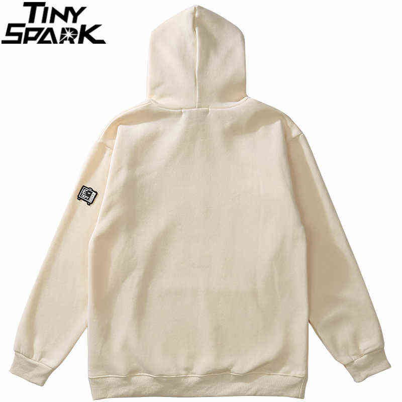 Hip Hop Streetwear Sweatshirt Hoodie Men Human Skeleton Hooded Pullover Autumn Harajuku Cotton Fleece Sweat Shirt Hoodie 220114