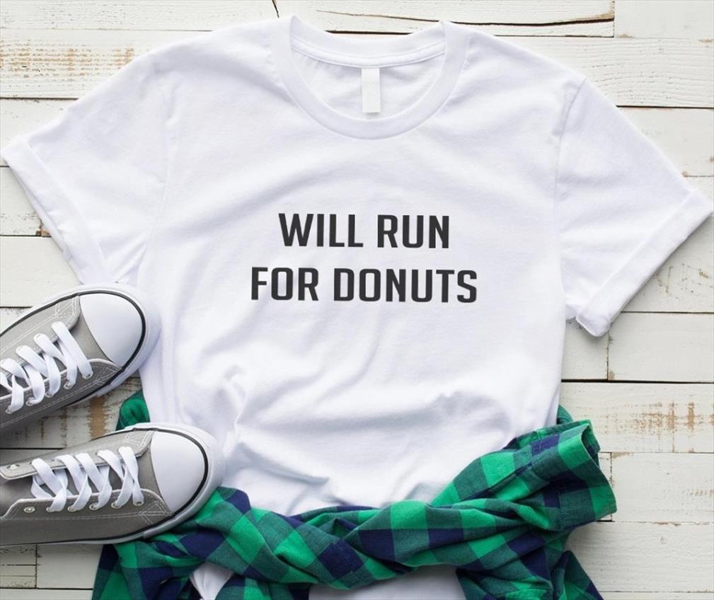 will run donut and women men cotton casual funny lady yong girl tee drop ship s 336, White;black
will run donut and women men cotton casual funny lady yong girl tee drop ship s 336, White;black