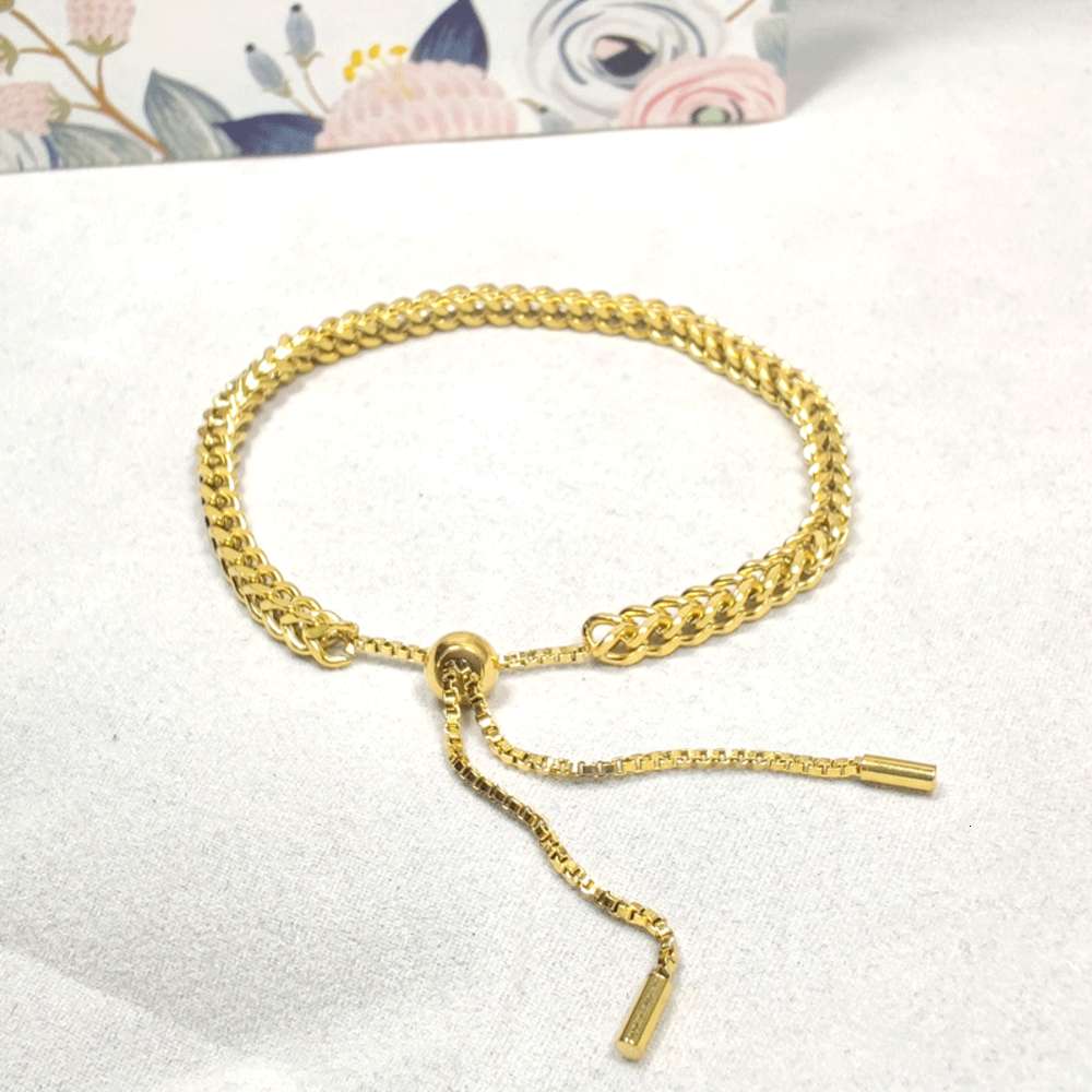 bracelet Woven pull-out adjustable 18K titanium steel bracelet, Golden;silver 
bracelet Woven pull-out adjustable 18K titanium steel bracelet, Golden;silver