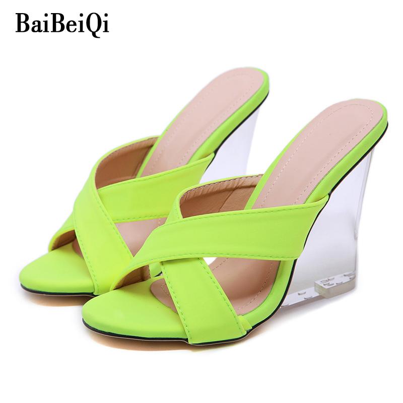 Sandals Baibeiqi Women Summer Shoes 2021 Fashion Crystal Wedge Women'S Fluorescent Ultra-Heels Mules European American, Black
Sandals Baibeiqi Women Summer Shoes 2021 Fashion Crystal Wedge Women'S Fluorescent Ultra-Heels Mules European American, Black