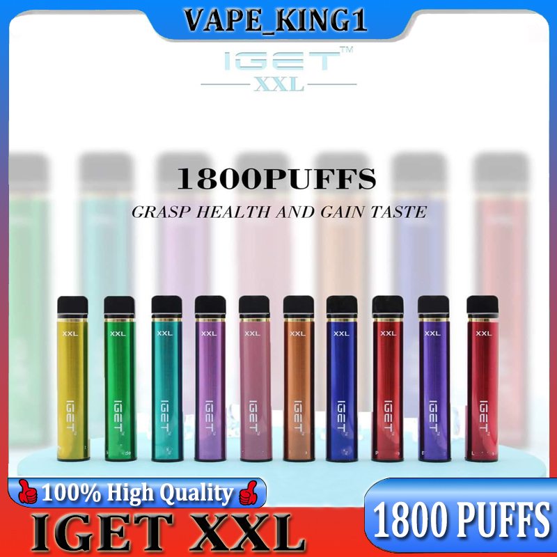 Iget XXL Disposable Pod Device Kit E cigarettes 1800 Puffs 950mAh Batterys 7ml Prefilled Cartridge Vape Pen Stick VS Plus Max Fast Ship
Iget XXL Disposable Pod Device Kit E cigarettes 1800 Puffs 950mAh Batterys 7ml Prefilled Cartridge Vape Pen Stick VS Plus Max Fast Ship