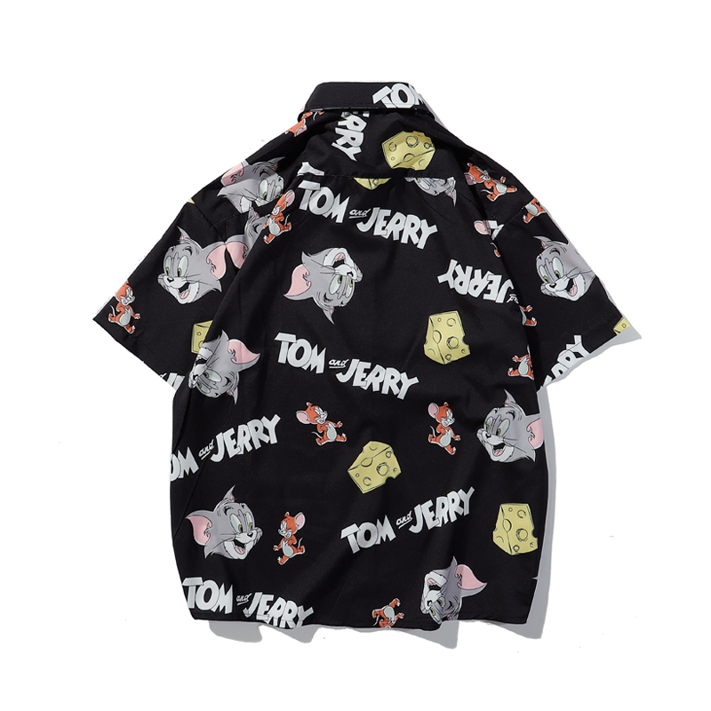 Men's T-Shirts 1: High quality cat cartoon flower printing street fashion top shirts, Black
Men's T-Shirts 1: High quality cat cartoon flower printing street fashion top shirts, Black