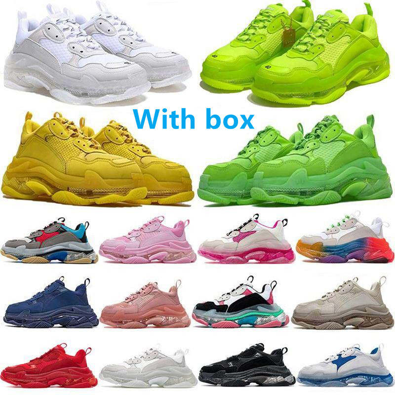 2022 Running Shoes Crystal Bottom Paris 17FW Triple S Designer Sneakers Men Women Vintage Platform Tripler Mens Sports Trainers Clear sole Dad Shoe
2022 Running Shoes Crystal Bottom Paris 17FW Triple S Designer Sneakers Men Women Vintage Platform Tripler Mens Sports Trainers Clear sole Dad Shoe