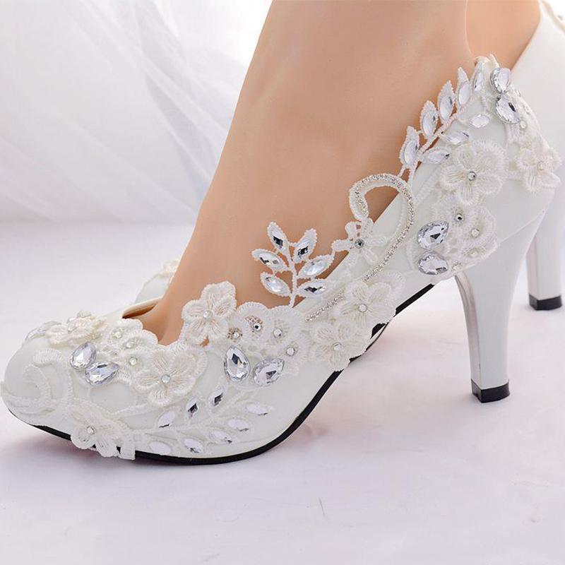Dress Shoes White Wedding Bride Female High Heels Woman 2021 Crystal Diamond Party Pumps Women Zapatos Tacon Mujer, White 4.5cm
Dress Shoes White Wedding Bride Female High Heels Woman 2021 Crystal Diamond Party Pumps Women Zapatos Tacon Mujer, White 4.5cm