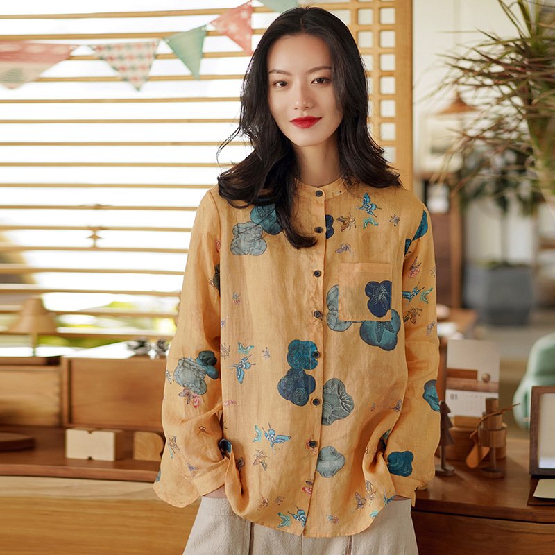 Johnature Women Vintage Ramie Shirts Print Floral Loose Button Blouses High Quality Chinese Style Spring Long Sleeve Tops 210521, Gray
Johnature Women Vintage Ramie Shirts Print Floral Loose Button Blouses High Quality Chinese Style Spring Long Sleeve Tops 210521, Gray