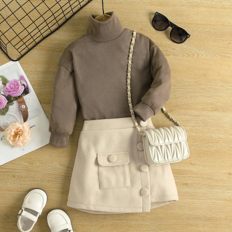 Clothing Sets FOCUSNORM 2pcs Fashion Toddler Girls Clothes Solid Turtleneck Long Sleeve Pullover Sweatshirt Pocket Mini Skirt 1-6Y, White
Clothing Sets FOCUSNORM 2pcs Fashion Toddler Girls Clothes Solid Turtleneck Long Sleeve Pullover Sweatshirt Pocket Mini Skirt 1-6Y, White
