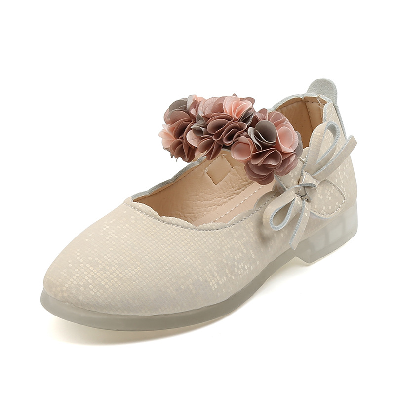 Flowers Toddlers Girls Shoes Kids Flats Princess With Bow-knot Soft Glitter Leather Childrens Party Wedding Shoes Floral 22-31, Beige
Flowers Toddlers Girls Shoes Kids Flats Princess With Bow-knot Soft Glitter Leather Childrens Party Wedding Shoes Floral 22-31, Beige