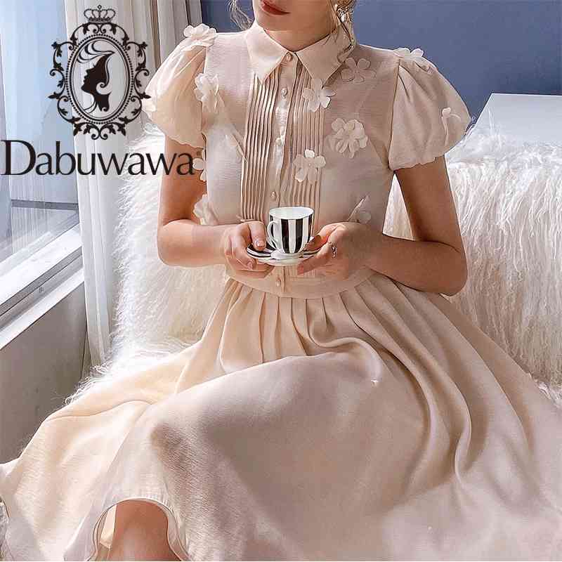 Dabuwawa French Style Appliques Summer Dress Women Puff Sleeve Turn-down Collar Single Breasted Vintage Dresses Ladies DO1BDR015 210520, Apricot
Dabuwawa French Style Appliques Summer Dress Women Puff Sleeve Turn-down Collar Single Breasted Vintage Dresses Ladies DO1BDR015 210520, Apricot