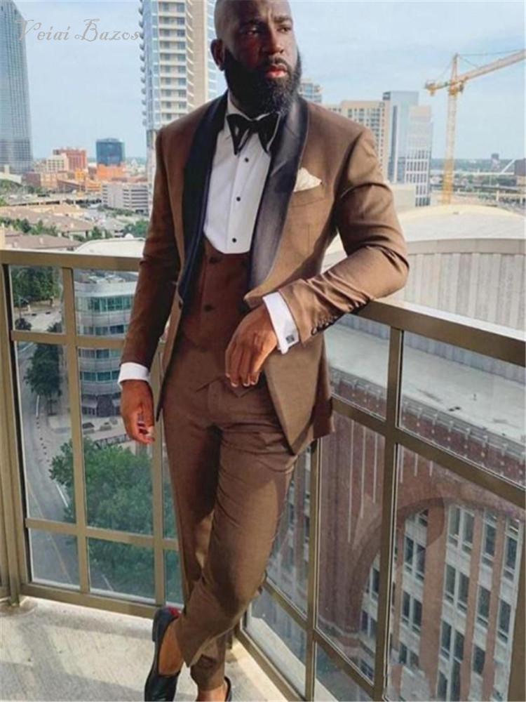 Brown Men's Suit Shawl Lapel Groom Male Tuxedo Slim Fit Wedding Mens Suits Ropa Hombre (Jacket + Pants Vest ) & Blazers, White
Brown Men's Suit Shawl Lapel Groom Male Tuxedo Slim Fit Wedding Mens Suits Ropa Hombre (Jacket + Pants Vest ) & Blazers, White