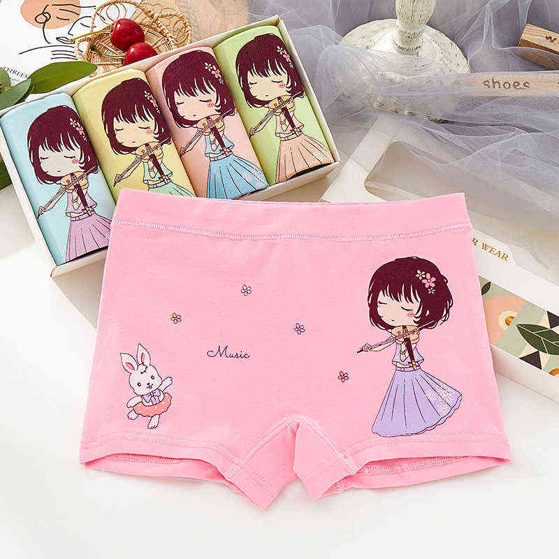 free shiping arrived high quality girl baby boxer short panties kids students children teenagers underwear 1-11y 5pcs/lot 211122