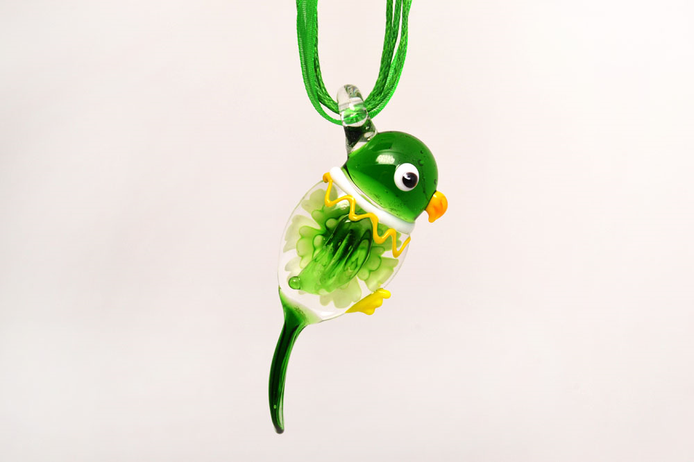 Wholesale 6Color Mixed Color Necklace Handmade Murano Lampwork Glass animal Inner Flower Pendant Necklaces Gift