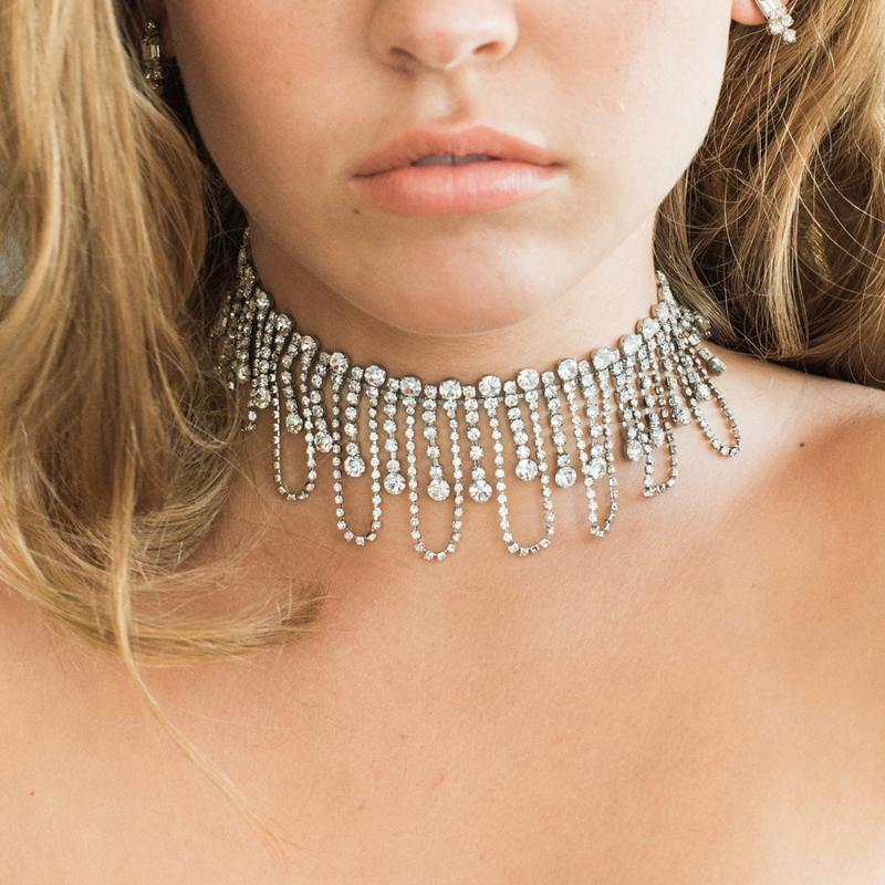Chains Stonefans Fashion Bride Tassel Rhinestone Choker Necklace For Women Water Drop Crystal Wedding Collar Chokers Jewelry
Chains Stonefans Fashion Bride Tassel Rhinestone Choker Necklace For Women Water Drop Crystal Wedding Collar Chokers Jewelry