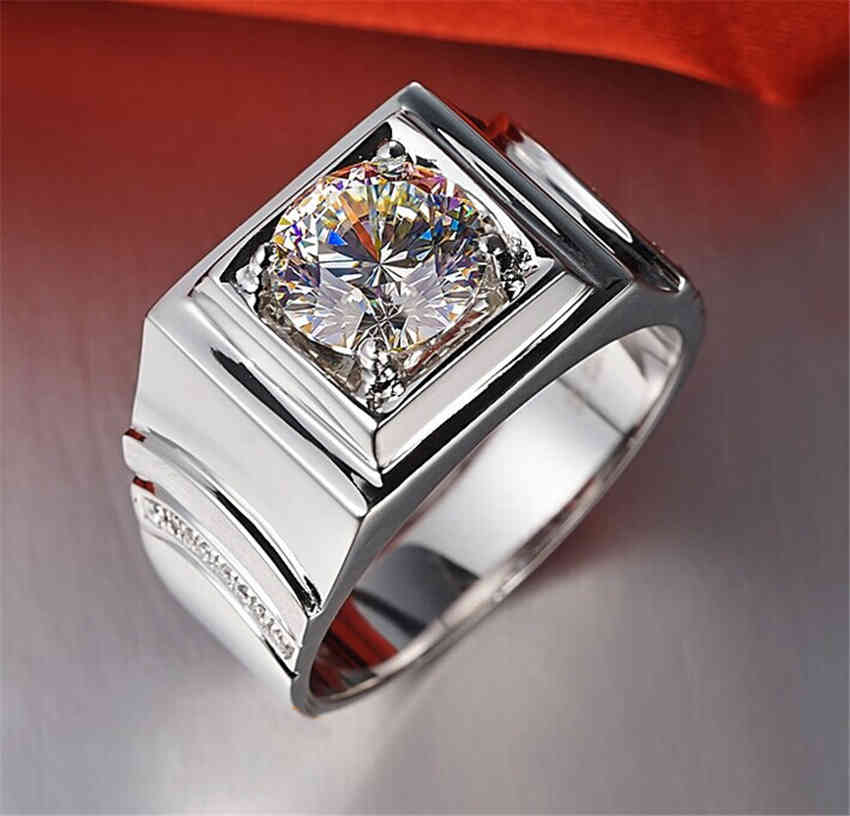 Solid Platinum PT950 Men Genuine 1CT Round Diamond Men's Engagement Ring Birthday Anniversary Party Jewelry Gift Box
Solid Platinum PT950 Men Genuine 1CT Round Diamond Men's Engagement Ring Birthday Anniversary Party Jewelry Gift Box