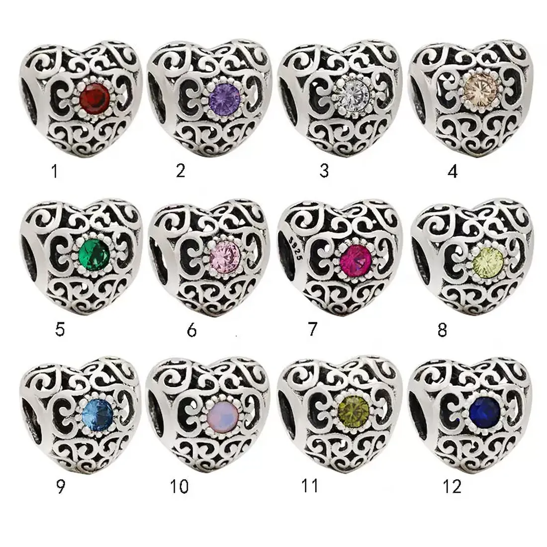 Designer Jewelry 925 Silver Bracelet Charm Bead fit Pandora Love Hollow Birthstone Heart Slide Bracelets Beads European Style Charms Beaded Murano, Bronze;silver
Designer Jewelry 925 Silver Bracelet Charm Bead fit Pandora Love Hollow Birthstone Heart Slide Bracelets Beads European Style Charms Beaded Murano, Bronze;silver