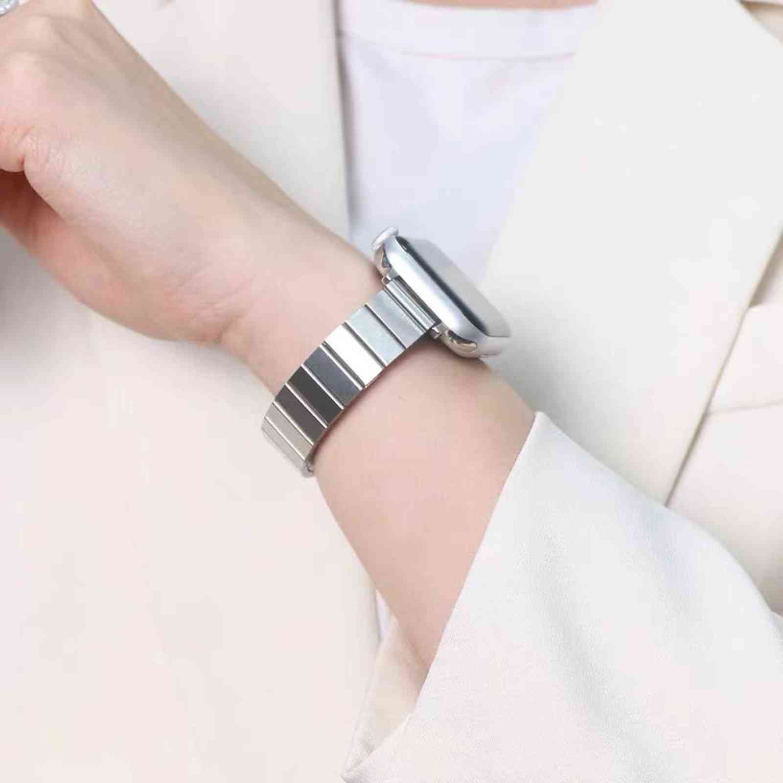 Thin bands for apple watch se 40mm 41mm 44mm 45mm strap slim stainless steel bracelet for iwatch 7 6 5 3 38mm 42mm band women Y1126, Black;brown
Thin bands for apple watch se 40mm 41mm 44mm 45mm strap slim stainless steel bracelet for iwatch 7 6 5 3 38mm 42mm band women Y1126, Black;brown