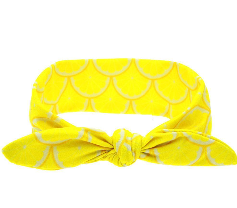 Baby fruit printing Rabbit ears Headbands children Watermelon Strawberry Pineapple print hair accessories infant Hair band Headdress