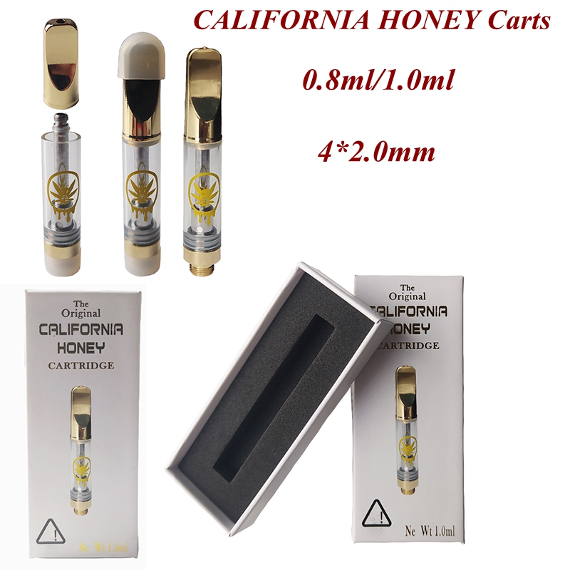 California Honey Cartridges Childproof Packaging Atomizers 0.8ml 1.0ml Ceramic Coil Atomizer Empty 510 Thread E cigarettes Vape Cartridge
California Honey Cartridges Childproof Packaging Atomizers 0.8ml 1.0ml Ceramic Coil Atomizer Empty 510 Thread E cigarettes Vape Cartridge