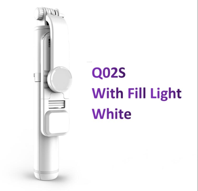 Cell Phone Holders Wireless bluetooth selfie stick foldable mini tripod with fill light shutter remote control for IOS Android5738