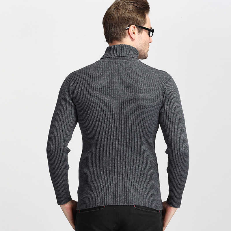 Sweater men solid color Turtleneck pull homme mens clothes 211008