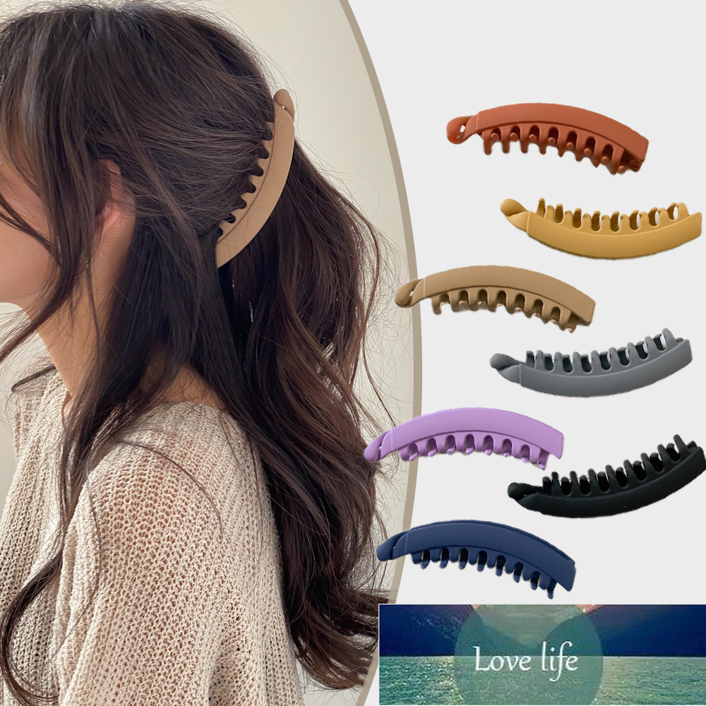1PC Frosted Banana Hair Clip Clamp Korean Hairpin Ponytail Holder Hair Claw Clips Women Headwear Hair Accessories Factory price expert design Quality Latest Style
1PC Frosted Banana Hair Clip Clamp Korean Hairpin Ponytail Holder Hair Claw Clips Women Headwear Hair Accessories Factory price expert design Quality Latest Style