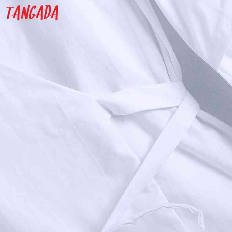 Women Fashion White Blouses Slash Vintage Long Sleeve Button-up Female Shirts Blusas Chic Tops BE488 210416