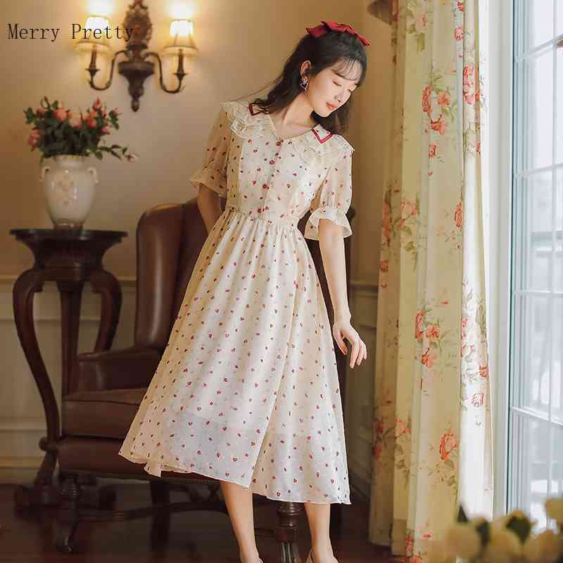 Merry Pretty Mori Girl Summer Women Sweet Dress Peter Pan Collar Lace Heart Print Elegant Petal Sleeve Chiffon Midi 210526, As the photo
Merry Pretty Mori Girl Summer Women Sweet Dress Peter Pan Collar Lace Heart Print Elegant Petal Sleeve Chiffon Midi 210526, As the photo