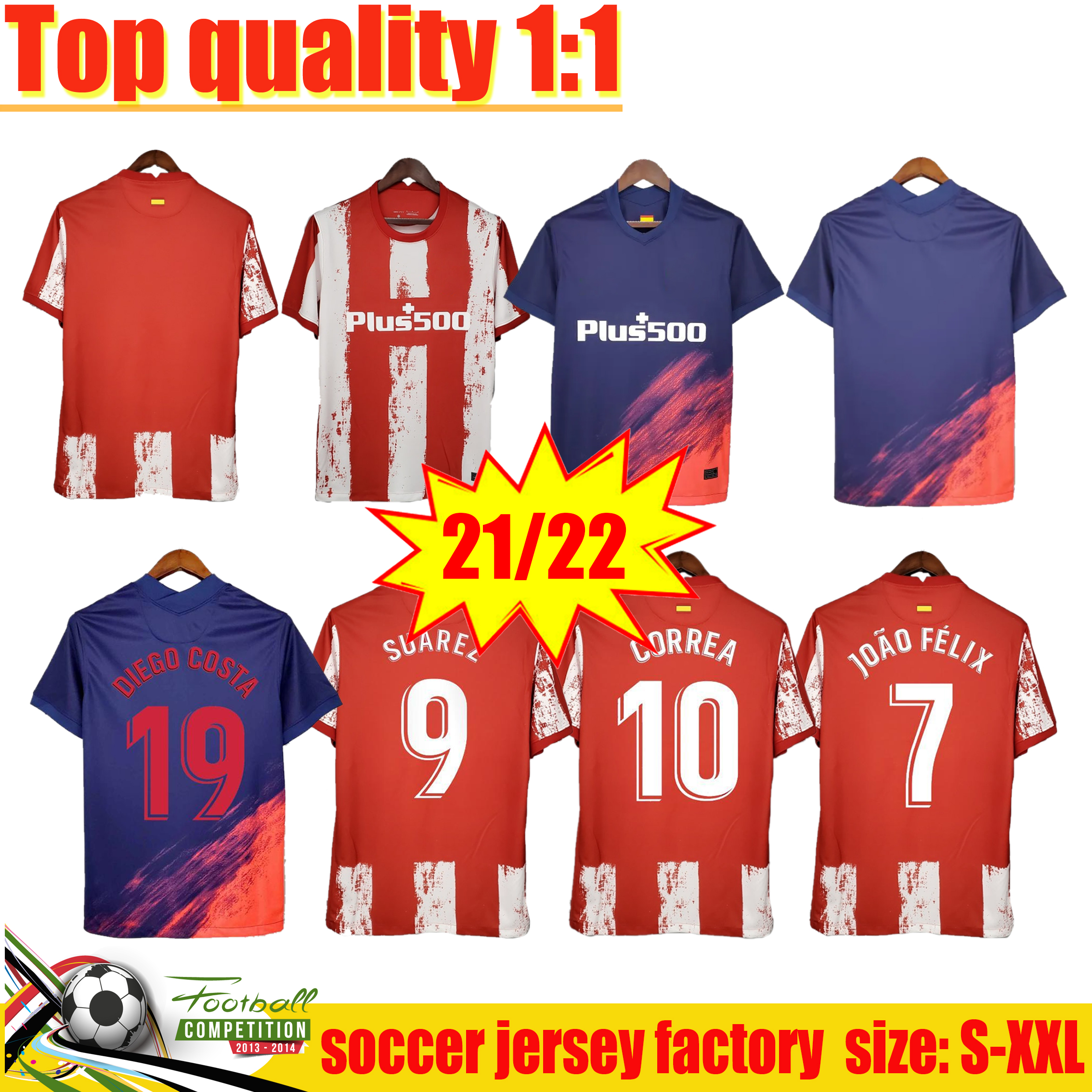 21/22 Player fans version soccer jersey JOÃO FÃLIX MADRID JOAO FELIX 2021 2022 home away M. LLORENTE KOKE SAUL GODIN DIEGO COSTA CORREA men, Black;yellow
21/22 Player fans version soccer jersey JOÃO FÃLIX MADRID JOAO FELIX 2021 2022 home away M. LLORENTE KOKE SAUL GODIN DIEGO COSTA CORREA men, Black;yellow