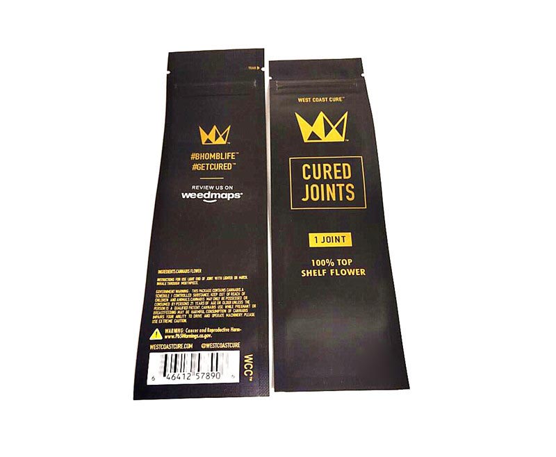 1Pcs West Coast Cure JOINTS Bag Packaging for 1.0ml 0.8ml Vape Pen Carts Empty Cartridges Plastic Tubes Preroll Pre-Rolled Tube Package
1Pcs West Coast Cure JOINTS Bag Packaging for 1.0ml 0.8ml Vape Pen Carts Empty Cartridges Plastic Tubes Preroll Pre-Rolled Tube Package