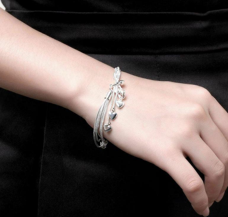 Link, Chain ANGLANG Elegant Heart Women Charm Bangle Bracelet Jewelry Sparking Stainless Steel Gold Anniversary Party Gift
Link, Chain ANGLANG Elegant Heart Women Charm Bangle Bracelet Jewelry Sparking Stainless Steel Gold Anniversary Party Gift