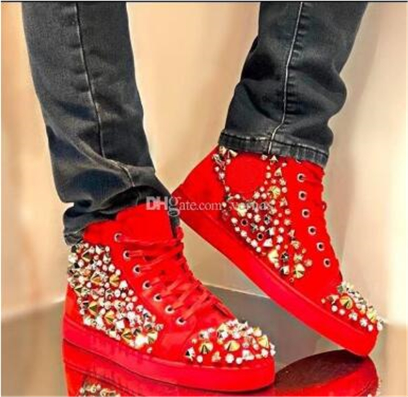 High Quality Red Suede + Mix Spikes High Top Red Bottom Sneakers Shoes For Women,Men Famous Brand Casual Walking -- Party Wedding EU47.Box
High Quality Red Suede + Mix Spikes High Top Red Bottom Sneakers Shoes For Women,Men Famous Brand Casual Walking -- Party Wedding EU47.Box