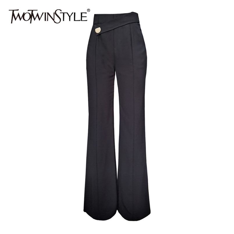 Black Chiffon Trouser For Women High Waist Patchwork Button Straight Wide Leg Pants Female Fashion Clothing 210521
Black Chiffon Trouser For Women High Waist Patchwork Button Straight Wide Leg Pants Female Fashion Clothing 210521