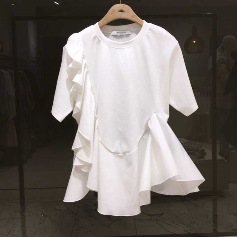 Fashion Cotton T-Shirt Solid Color Casual Wild Ladies Summer Short Sleeve Round Collar Women Clothing 210615, Black
Fashion Cotton T-Shirt Solid Color Casual Wild Ladies Summer Short Sleeve Round Collar Women Clothing 210615, Black