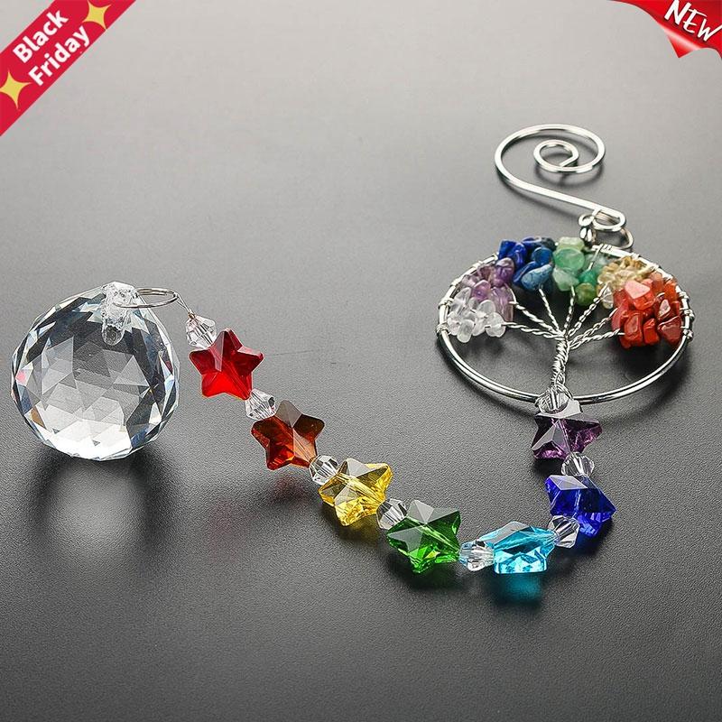 The Tree Of Life Crystal Prism Ball Suncatcher Rainbow Maker Chaner Decor Chakra Window Garden Hanging Pendant Ornament Decorations
The Tree Of Life Crystal Prism Ball Suncatcher Rainbow Maker Chaner Decor Chakra Window Garden Hanging Pendant Ornament Decorations