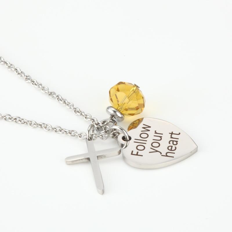 Pendant Necklaces High Quality Heart Stainless Steel Necklace Jewelry 12 Colors Crystal Follow Your Optional
Pendant Necklaces High Quality Heart Stainless Steel Necklace Jewelry 12 Colors Crystal Follow Your Optional