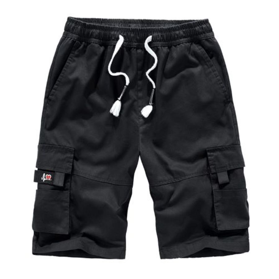 Men's Cargo Shorts Loose-fitting Summer Casual Pants Lace-up Slack Fashion Short Mens Mid-length Slacks with Multiple Pockets Plus Size, Black
Men's Cargo Shorts Loose-fitting Summer Casual Pants Lace-up Slack Fashion Short Mens Mid-length Slacks with Multiple Pockets Plus Size, Black