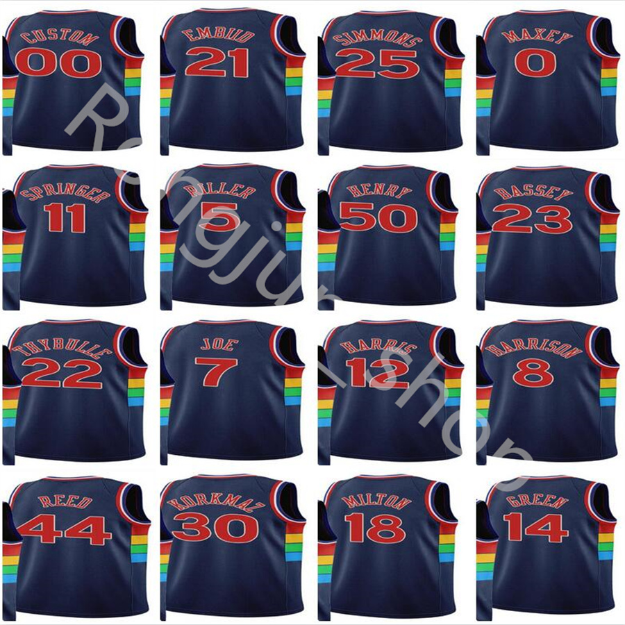 2021-22 75th Diamond Anniversary Jerseys Basketball City Tobias Harris Joel Embiid Ben Simmons Matisse Thybulle Charles Bassey Jaden Springer Tyrese Maxey Edition
2021-22 75th Diamond Anniversary Jerseys Basketball City Tobias Harris Joel Embiid Ben Simmons Matisse Thybulle Charles Bassey Jaden Springer Tyrese Maxey Edition