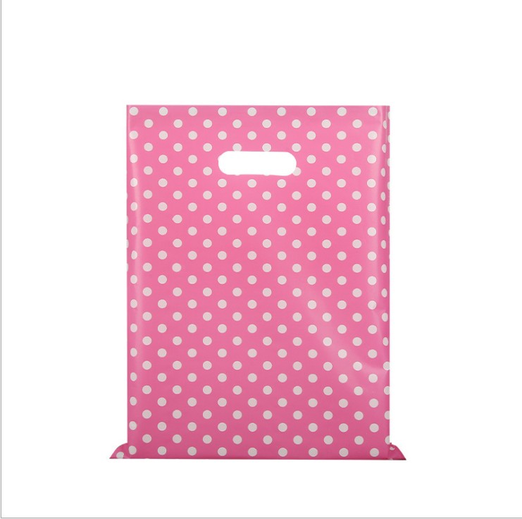 Black White Dot Plastic Gift Bags wraps With Handles Packaging For Mini Jewelry Wholesale