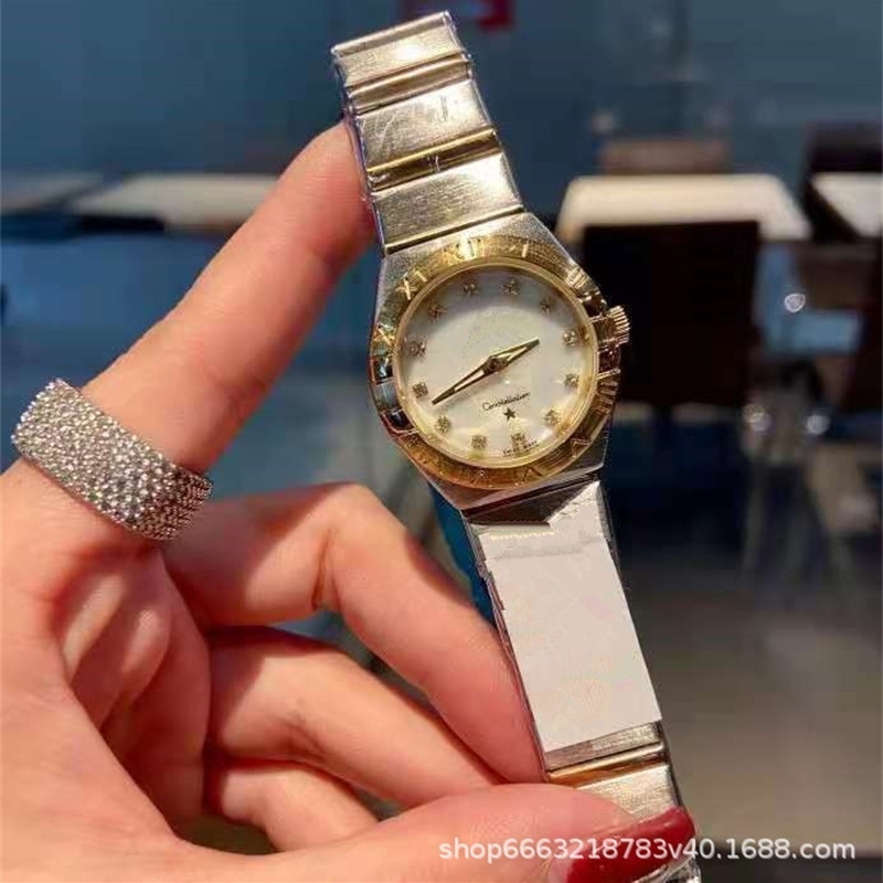 Tremble the same double eagle constellation series quartz movement two pin watch butterfly tiktok, White