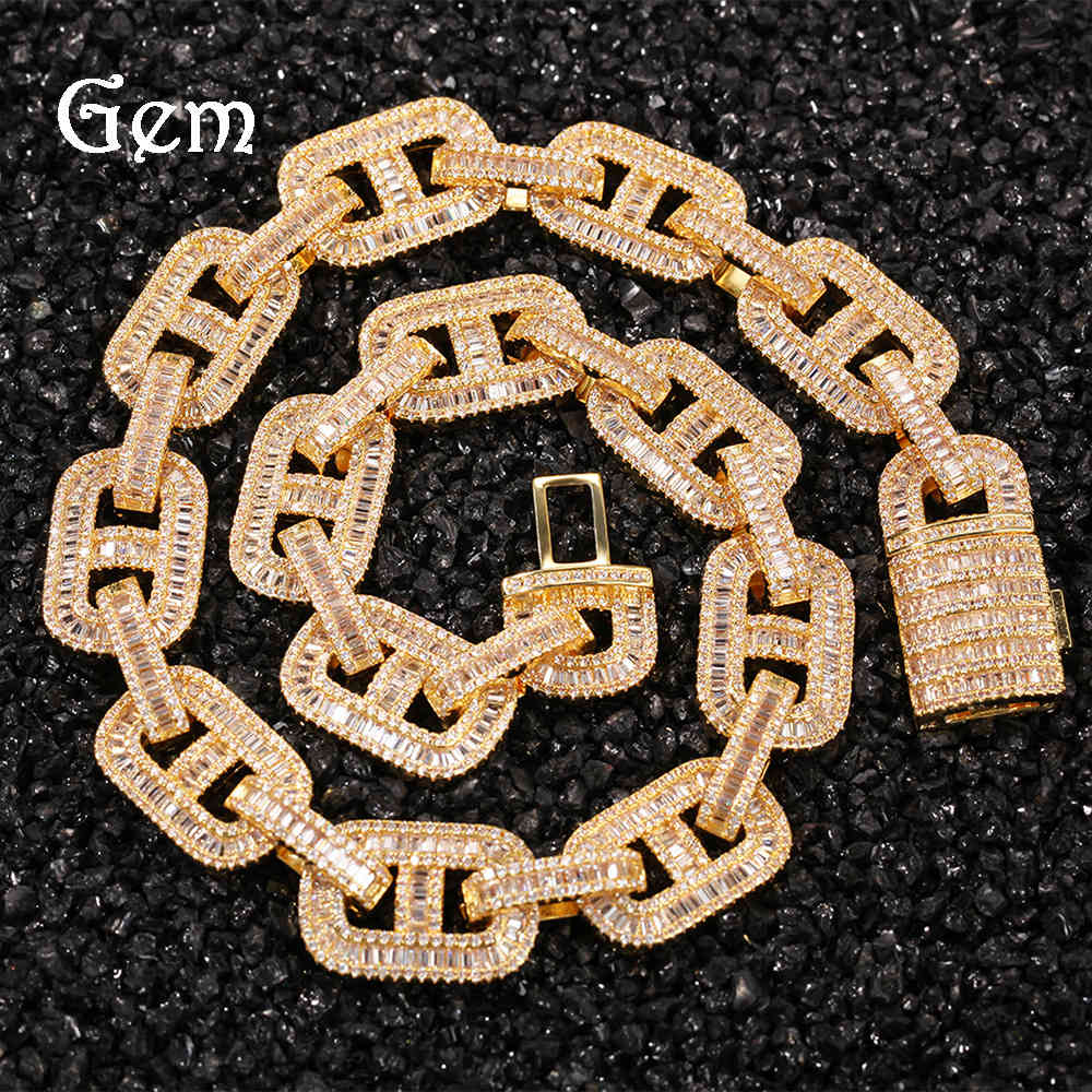 diamond zircon 18k row jewelry hip hop pig nose cuba chain necklace 15mm copper micro inlaid clavicle rap men's accessories, Black
diamond zircon 18k row jewelry hip hop pig nose cuba chain necklace 15mm copper micro inlaid clavicle rap men's accessories, Black
