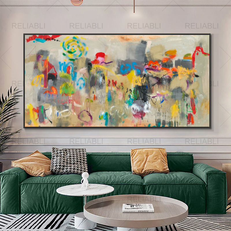 Modern Abstract Graffiti Street Art Canvas Painting HD Wall Print Minimalist Poster Wall Picture for Living Room Home Decoration